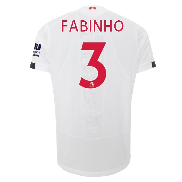Camiseta Liverpool NO.3 Fabinho 2ª Kit 2019 2020 Blanco